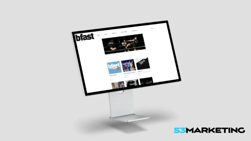 BFAST WordPress website shown on a desktop screen